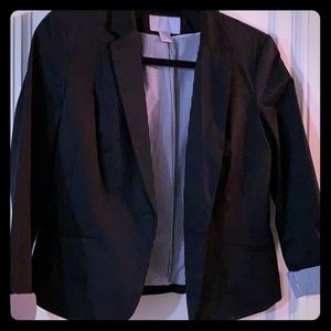 H&M black one button blazer
